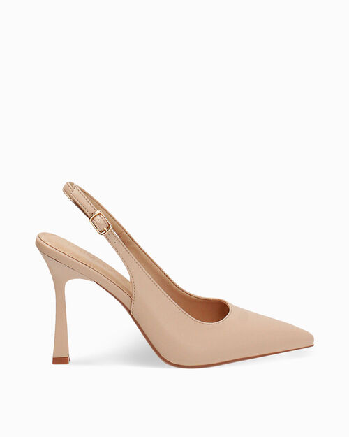 D&eacute;collet&eacute; beige tacco 9,8 cm, BEIGE