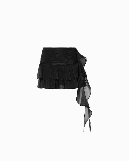 Gonna nera con dettagli urban chic, BLACK
