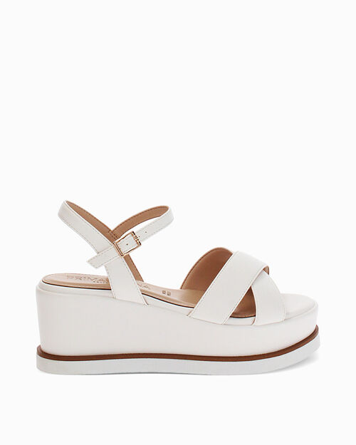 Zeppe bianche tacco 6,6 cm, WHITE