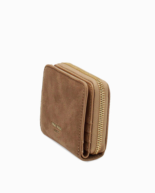 Portafoglio taupe compatto ed elegante, TAUPE