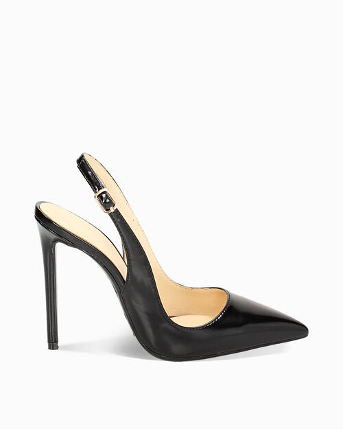 D&eacute;collet&eacute; slingback nere, tacco 11 cm, BLACK
