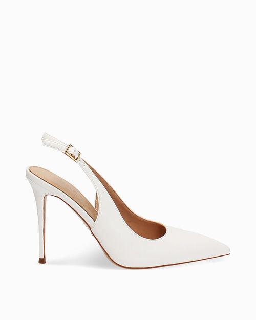 D&eacute;collet&eacute; bianche tacco 10 cm, WHITE