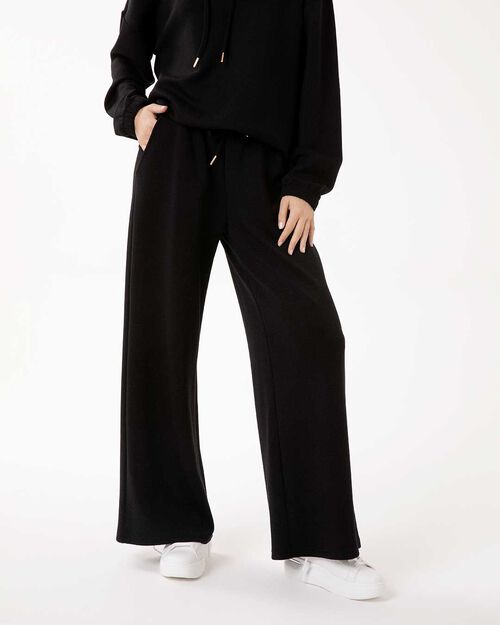 Pantaloni tuta neri dallo stile versatile, BLACK