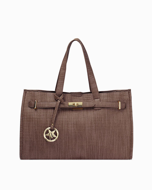 BAG HANDBAG SYNTHETIC MORO, DK BROWN