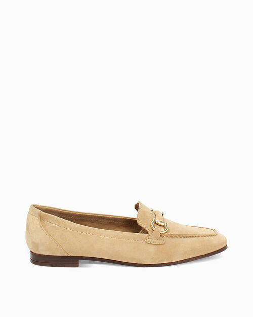 Mocassino taupe in camoscio, TAUPE