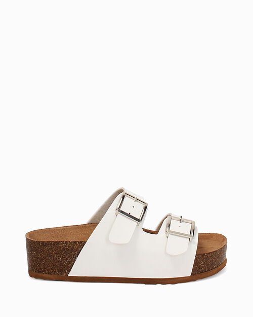 Zeppe bianche tacco 4 cm, WHITE