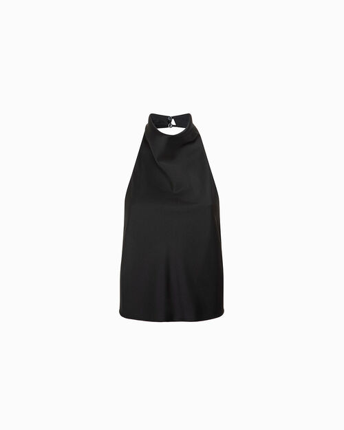 Top nero elegante con dettagli raffinati, BLACK