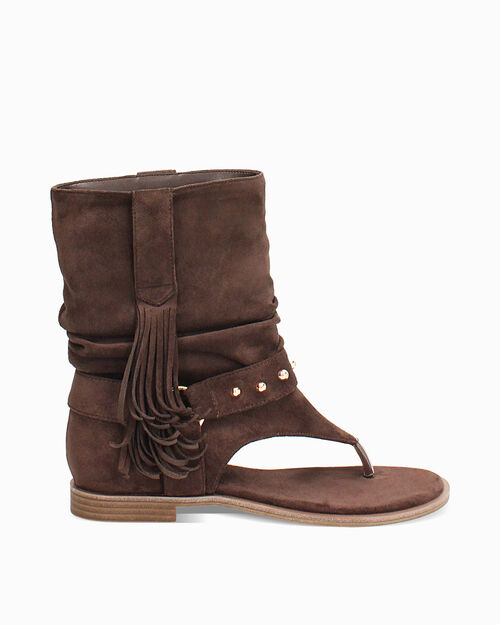 CHAUSSURES POUR FEMMES FLAT MICRO MORO, DK BROWN
