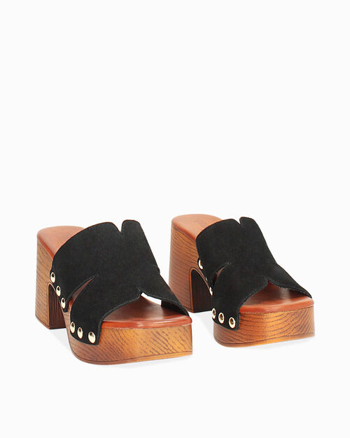 Zoccoli da donna neri, BLACK