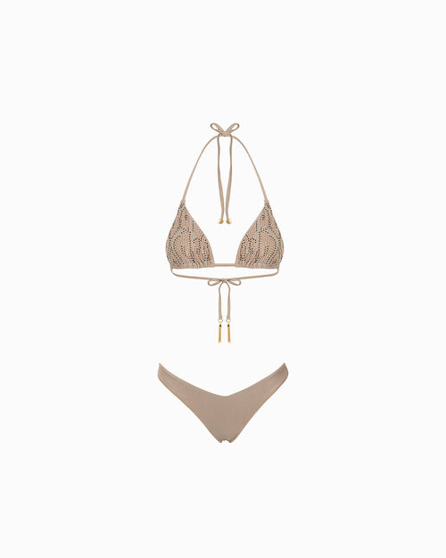 Bikini beige dal fascino sofisticato, BEIGE