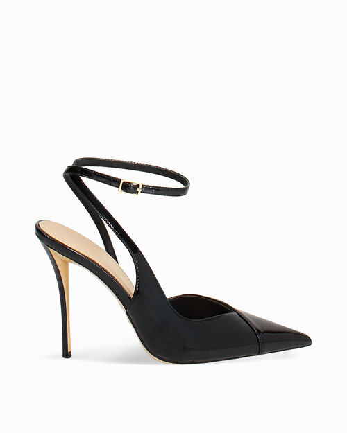 D&eacute;collet&eacute; nere slingback tacco 10,5 cm, BLACK
