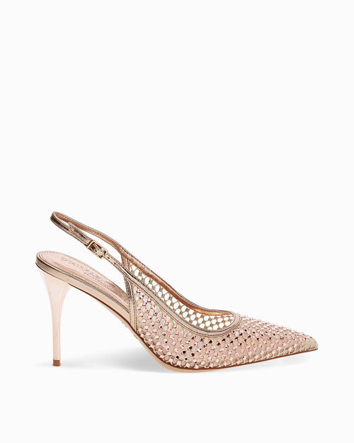 D&eacute;collet&eacute; rosa-oro con tacco 9 cm, MULTI COLOR