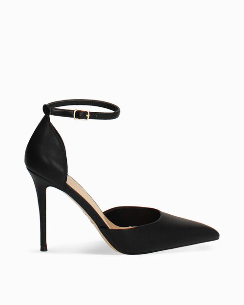 Open shank nero tacco 10 cm, BLACK