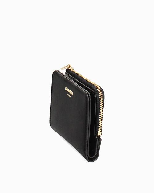 Portafoglio nero elegante con chiusura magnetica, BLACK