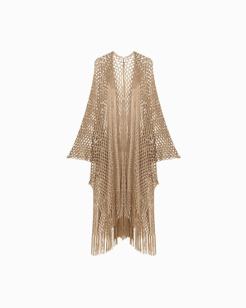 Poncho elegante color oro, GOLD