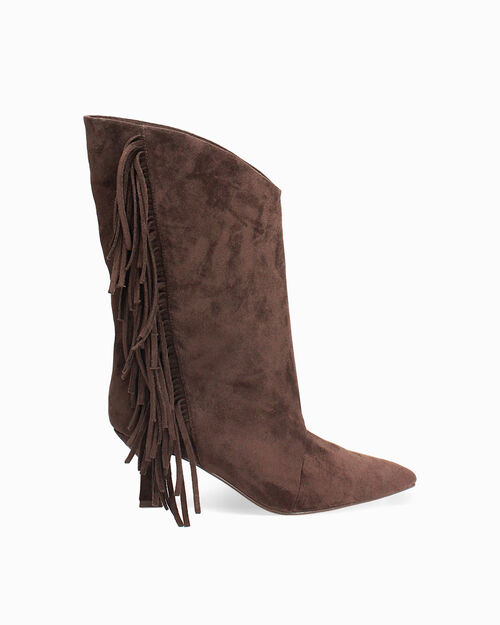 Tronchetti testa di moro tacco 6,3 cm, DK BROWN