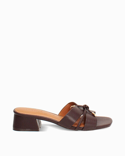 WOMEN SHOES SLIPPER SYNTHETIC MORO, DK BROWN