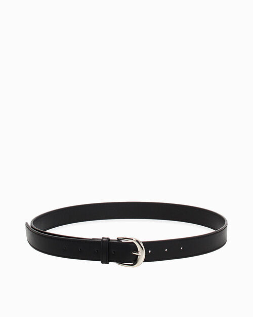 Cintura nera con fibbia elegante, BLACK