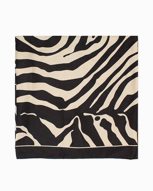 Foulard marrone-beige con design sofisticato, MULTI COLOR