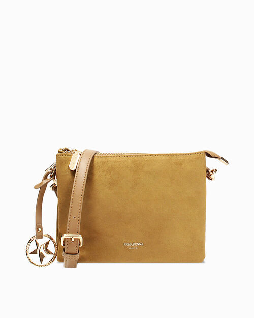 BAG POCHETTE BAG MICROFIBER COGN, COGNAC