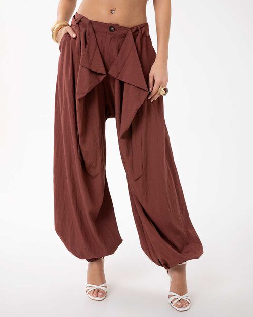 Pantaloni rame dal taglio sofisticato, COPPER