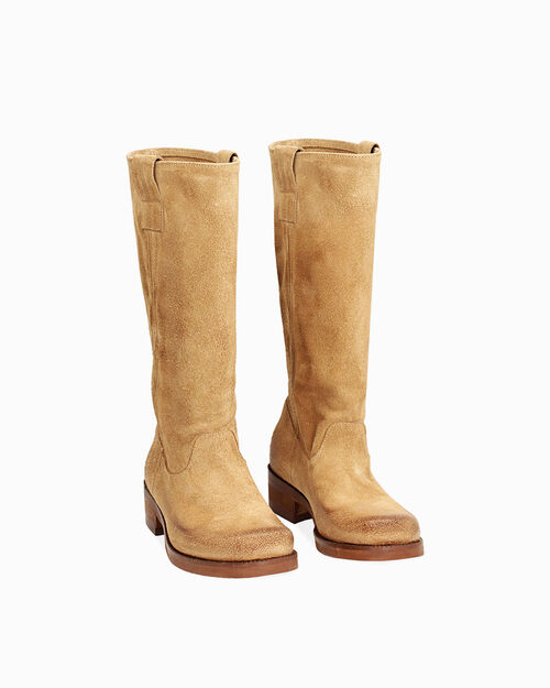 BOOTS RAIN BIKER SUEDE TAUP, TAUPE