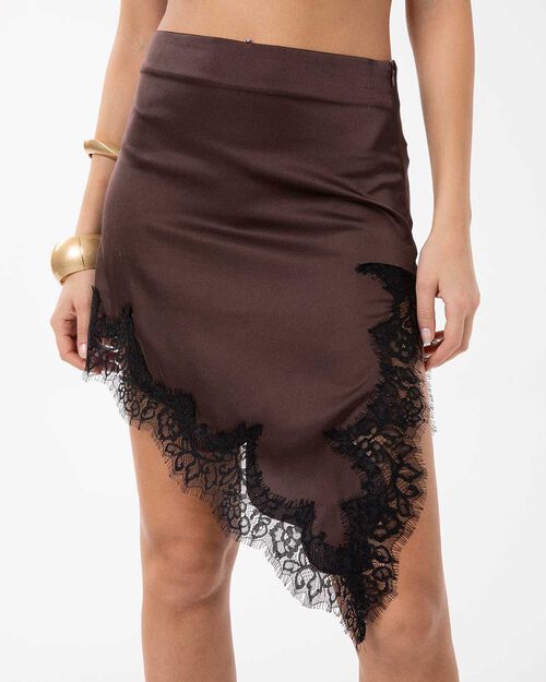 ABBIGLIAMENTO GONNA TESSUTO MORO, DK BROWN