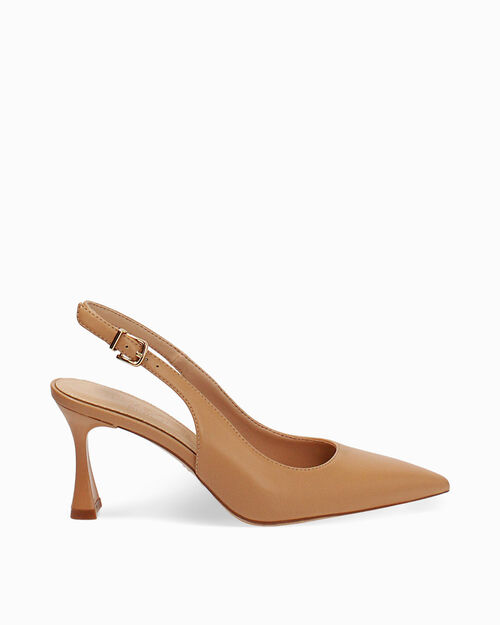 D&eacute;collet&eacute; camel tacco 7,5 cm, CAMEL