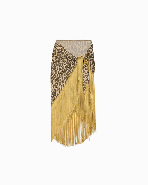 Copricostume leopard glitter per look estivi, LEOPARD