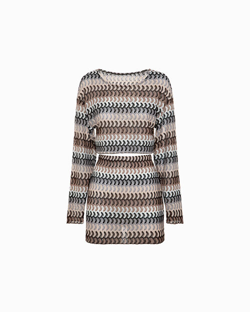 Coordinato mare beige-multicolor per un'estate chic, MULTI COLOR