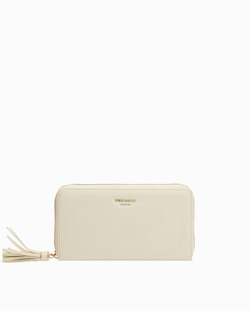 Portafoglio panna con chiusura elegante, CREAM