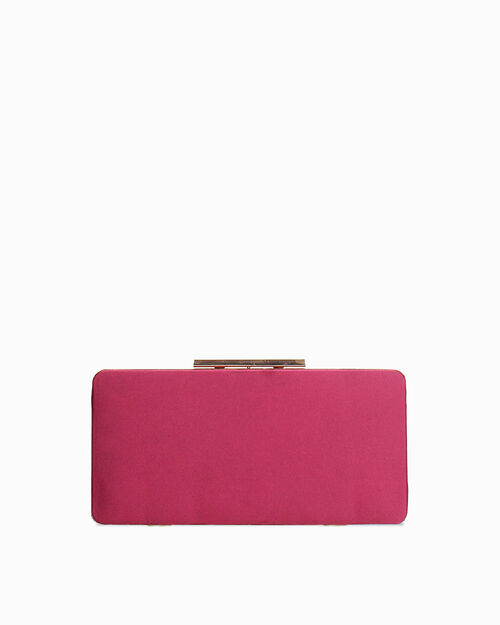 Clutch bordeaux con tracolla removibile, BURGUNDY