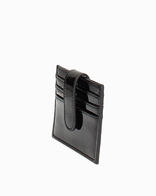 Portafoglio nero compatto con dettagli chic, BLACK
