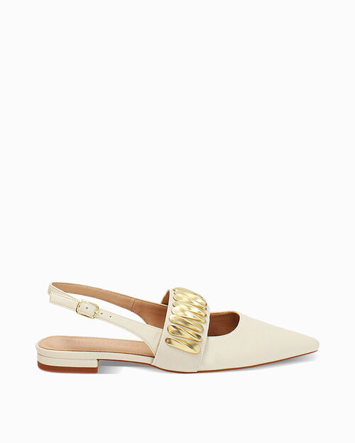 Ballerine panna slingback eleganti, CREAM