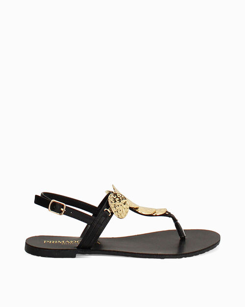 Sandali bassi neri dal design minimal, BLACK