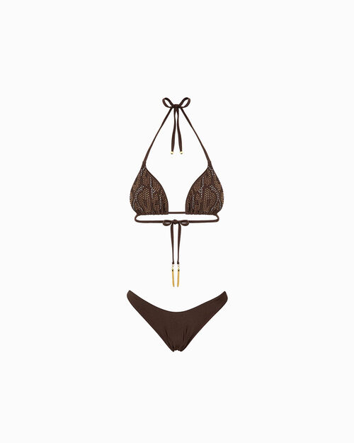 Bikini testa di moro con dettagli glamour, 