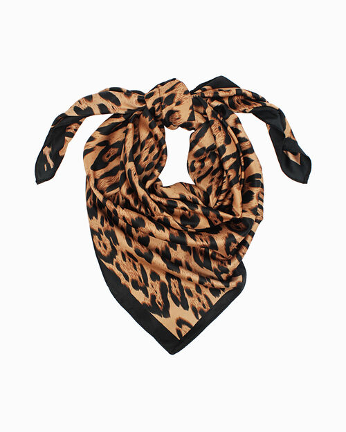Foulard da donna leopard-marrone, 