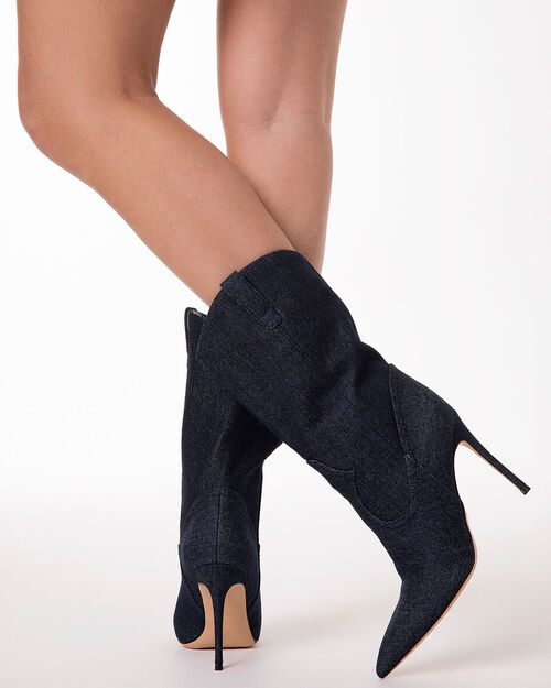 Tronchetti jeans tacco 10 cm, JEANS