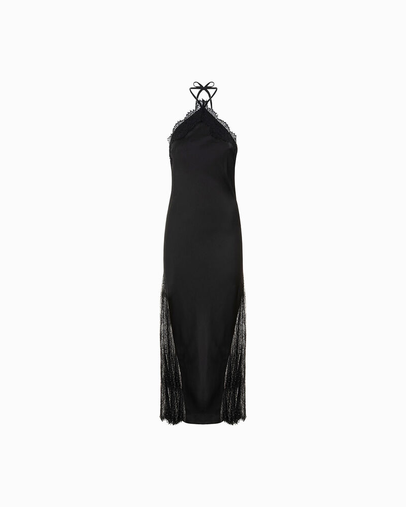 Vestito nero elegante con dettagli raffinati,  image number null