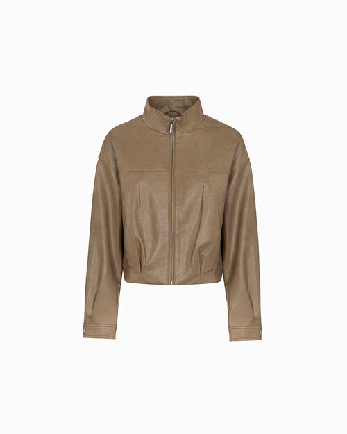 Giubbino camel con dettagli fashion, CAMEL