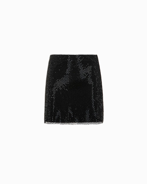 Gonna nera con pietre scintillanti, BLACK