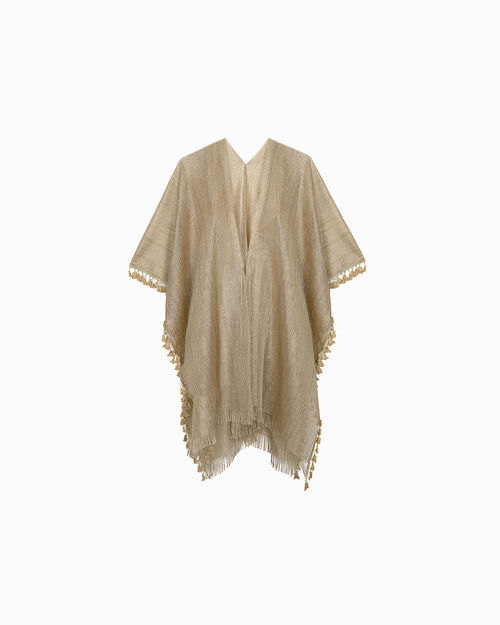 Poncho oro con frange, 