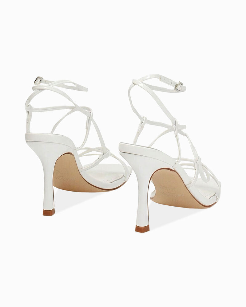Sandales blanches avec talon de 9 cm,  image number null
