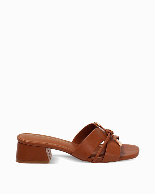WOMEN SHOES SLIPPER SYNTHETIC COGN, COGNAC