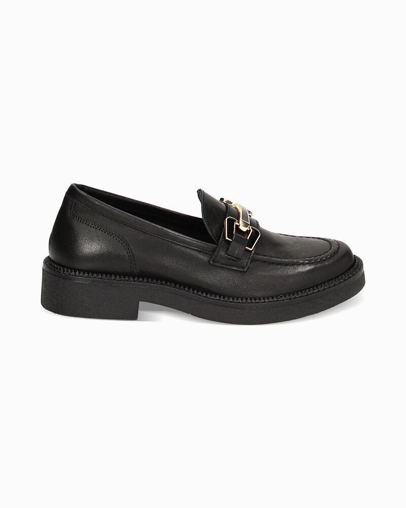 Mocassino nero in pelle image number null
