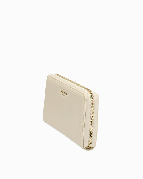 Portafoglio panna con chiusura elegante, CREAM