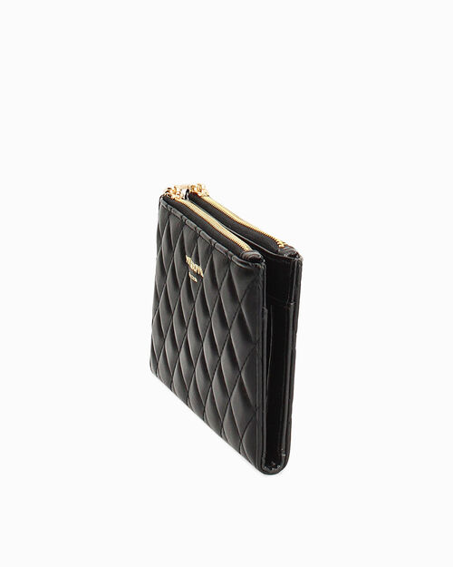 Portafoglio nero con eleganti dettagli, BLACK