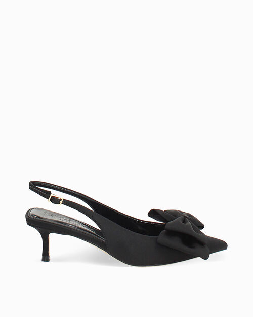 D&eacute;collet&eacute; slingback nere tacco 5 cm, BLACK