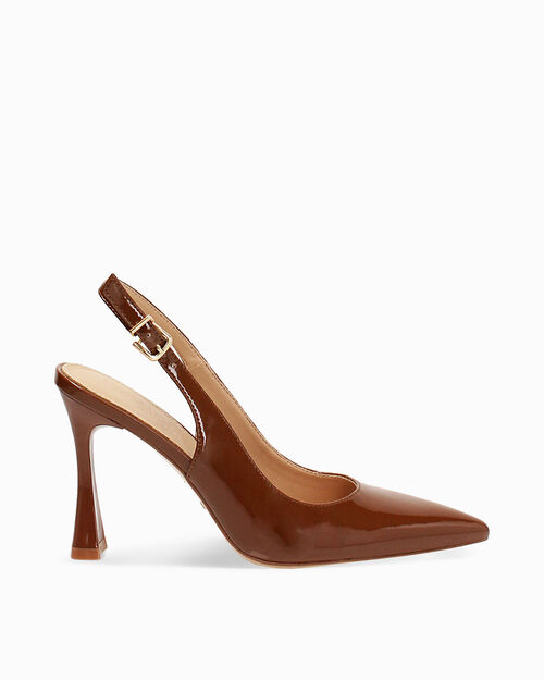 WOMEN SHOES CHANEL SYNTHETIC PATENT MARR, BROWN