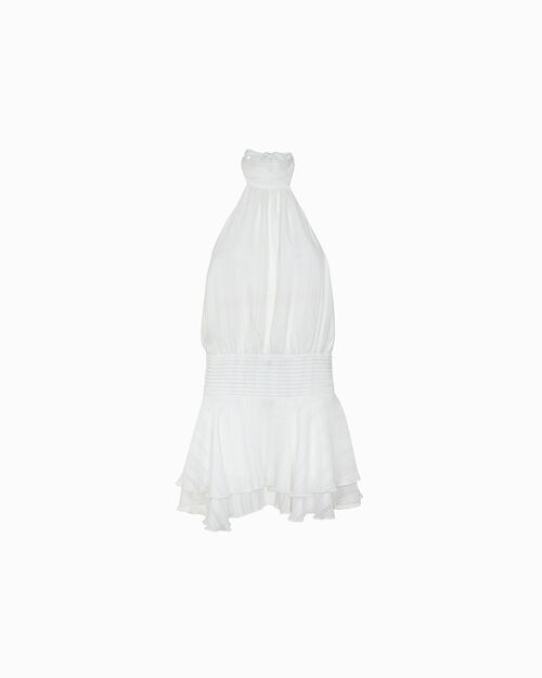 Vestito bianco dallo stile luminoso, WHITE